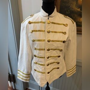 South Beach New York Leather Vintage Freddie Mercury Inspired Military Jacket M